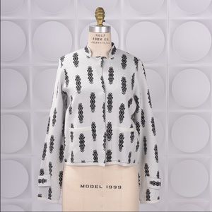 XS Anthropologie Sweater Jacket| Sz XS | White & Black